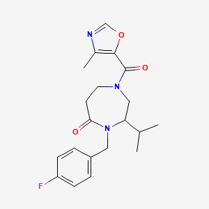 4-(4-fluorobenzyl)-3-isopropyl-1-[(4-methyl-1,3-oxazol-5-yl)carbonyl]-1,4-diazepan-5-one