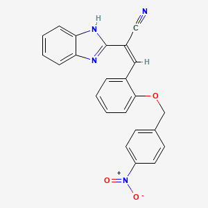 (2Z)-2-(1H-benzimidazol-2-yl)-3-{2-[(4-nitrobenzyl)oxy]phenyl}prop-2-enenitrile