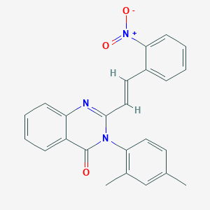 molecular formula C24H19N3O3 B5357516 3-(2,4-dimethylphenyl)-2-[2-(2-nitrophenyl)vinyl]-4(3H)-quinazolinone 