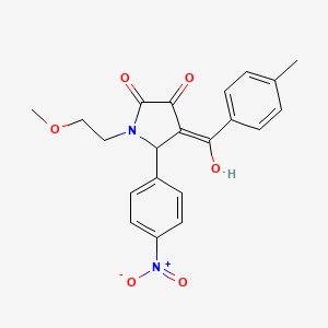 3-hydroxy-1-(2-methoxyethyl)-4-(4-methylbenzoyl)-5-(4-nitrophenyl)-1,5-dihydro-2H-pyrrol-2-one