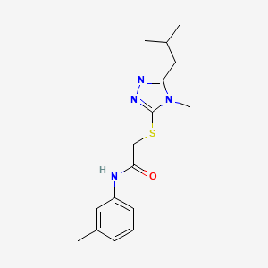 2-[[4-methyl-5-(2-methylpropyl)-1,2,4-triazol-3-yl]sulfanyl]-N-(3-methylphenyl)acetamide