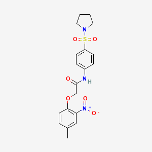 molecular formula C19H21N3O6S B5357560 2-(4-METHYL-2-NITROPHENOXY)-N-[4-(PYRROLIDINE-1-SULFONYL)PHENYL]ACETAMIDE 