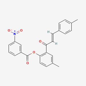 4-methyl-2-[3-(4-methylphenyl)acryloyl]phenyl 3-nitrobenzoate