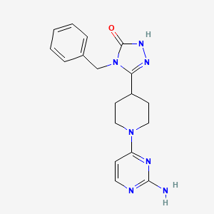 5-[1-(2-amino-4-pyrimidinyl)-4-piperidinyl]-4-benzyl-2,4-dihydro-3H-1,2,4-triazol-3-one