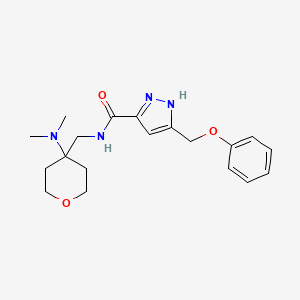 N-{[4-(dimethylamino)tetrahydro-2H-pyran-4-yl]methyl}-5-(phenoxymethyl)-1H-pyrazole-3-carboxamide