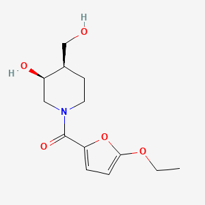 (3S*,4R*)-1-(5-ethoxy-2-furoyl)-4-(hydroxymethyl)-3-piperidinol