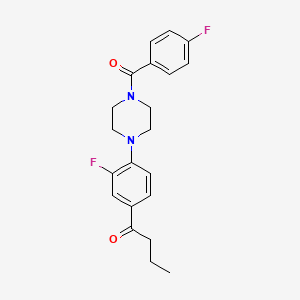 1-{3-fluoro-4-[4-(4-fluorobenzoyl)-1-piperazinyl]phenyl}-1-butanone