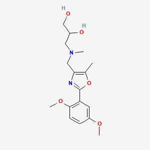 3-[{[2-(2,5-dimethoxyphenyl)-5-methyl-1,3-oxazol-4-yl]methyl}(methyl)amino]propane-1,2-diol