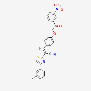 2-[4-(3,4-dimethylphenyl)-1,3-thiazol-2-yl]-3-{4-[2-(3-nitrophenyl)-2-oxoethoxy]phenyl}acrylonitrile