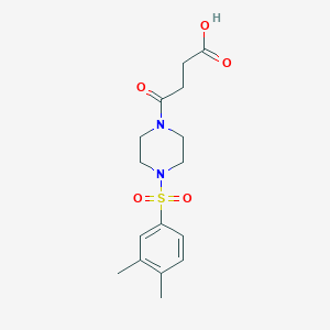 4-{4-[(3,4-DIMETHYLPHENYL)SULFONYL]PIPERAZINO}-4-OXOBUTANOIC ACID