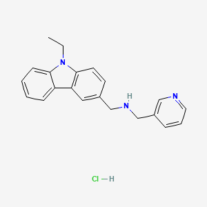 molecular formula C21H22ClN3 B5357820 1-(9-ethylcarbazol-3-yl)-N-(pyridin-3-ylmethyl)methanamine;hydrochloride 