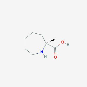 molecular formula C8H15NO2 B053579 (S)-2-Methylazepane-2-carboxylic acid CAS No. 123053-16-7