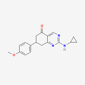 2-(cyclopropylamino)-7-(4-methoxyphenyl)-7,8-dihydroquinazolin-5(6H)-one