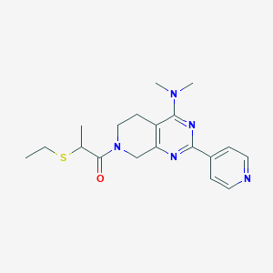 7-[2-(ethylthio)propanoyl]-N,N-dimethyl-2-pyridin-4-yl-5,6,7,8-tetrahydropyrido[3,4-d]pyrimidin-4-amine