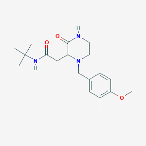 N-(tert-butyl)-2-[1-(4-methoxy-3-methylbenzyl)-3-oxo-2-piperazinyl]acetamide