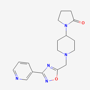 1-{1-[(3-pyridin-3-yl-1,2,4-oxadiazol-5-yl)methyl]piperidin-4-yl}pyrrolidin-2-one