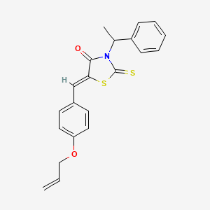 5-[4-(allyloxy)benzylidene]-3-(1-phenylethyl)-2-thioxo-1,3-thiazolidin-4-one