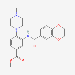 methyl 3-[(2,3-dihydro-1,4-benzodioxin-6-ylcarbonyl)amino]-4-(4-methyl-1-piperazinyl)benzoate