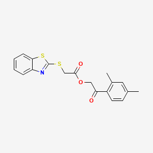 2-(2,4-dimethylphenyl)-2-oxoethyl 2-(1,3-benzothiazol-2-ylsulfanyl)acetate