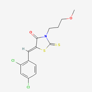 5-(2,4-dichlorobenzylidene)-3-(3-methoxypropyl)-2-thioxo-1,3-thiazolidin-4-one