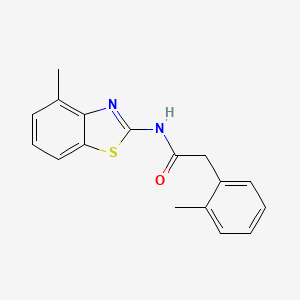 N-(4-methyl-1,3-benzothiazol-2-yl)-2-(2-methylphenyl)acetamide