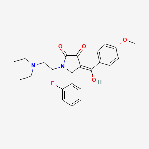 1-[2-(diethylamino)ethyl]-5-(2-fluorophenyl)-3-hydroxy-4-(4-methoxybenzoyl)-1,5-dihydro-2H-pyrrol-2-one