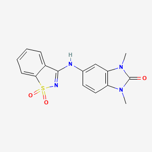 5-[(1,1-dioxido-1,2-benzisothiazol-3-yl)amino]-1,3-dimethyl-1,3-dihydro-2H-benzimidazol-2-one