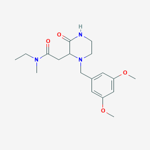 2-[1-(3,5-dimethoxybenzyl)-3-oxo-2-piperazinyl]-N-ethyl-N-methylacetamide