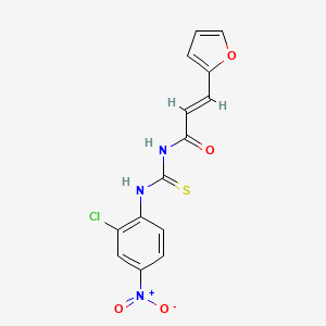 (E)-N-[(2-chloro-4-nitrophenyl)carbamothioyl]-3-(furan-2-yl)prop-2-enamide