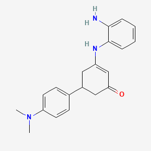 3-[(2-Aminophenyl)amino]-5-[4-(dimethylamino)phenyl]cyclohex-2-en-1-one