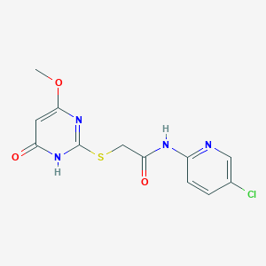 molecular formula C12H11ClN4O3S B5358443 N-(5-chloropyridin-2-yl)-2-[(4-methoxy-6-oxo-1,6-dihydropyrimidin-2-yl)sulfanyl]acetamide 