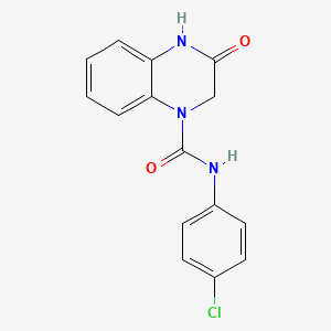 N-(4-chlorophenyl)-3-oxo-3,4-dihydro-1(2H)-quinoxalinecarboxamide