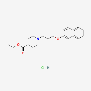 Ethyl 1-(3-naphthalen-2-yloxypropyl)piperidine-4-carboxylate;hydrochloride