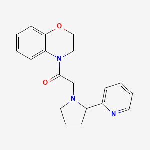 4-{[2-(2-pyridinyl)-1-pyrrolidinyl]acetyl}-3,4-dihydro-2H-1,4-benzoxazine