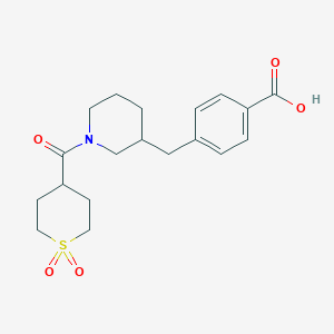 4-({1-[(1,1-dioxidotetrahydro-2H-thiopyran-4-yl)carbonyl]-3-piperidinyl}methyl)benzoic acid