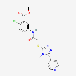 methyl 2-chloro-5-[({[4-methyl-5-(4-pyridinyl)-4H-1,2,4-triazol-3-yl]thio}acetyl)amino]benzoate