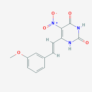 6-[2-(3-methoxyphenyl)vinyl]-5-nitro-2,4(1H,3H)-pyrimidinedione