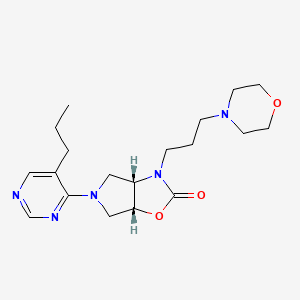 (3aS*,6aR*)-3-(3-morpholin-4-ylpropyl)-5-(5-propylpyrimidin-4-yl)hexahydro-2H-pyrrolo[3,4-d][1,3]oxazol-2-one