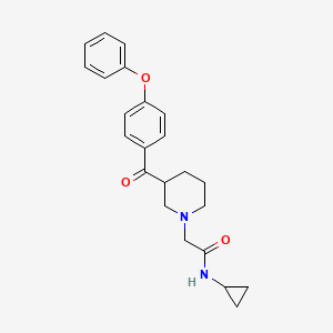 N-cyclopropyl-2-[3-(4-phenoxybenzoyl)piperidin-1-yl]acetamide