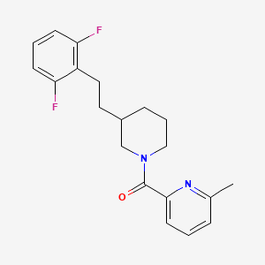 2-({3-[2-(2,6-difluorophenyl)ethyl]-1-piperidinyl}carbonyl)-6-methylpyridine