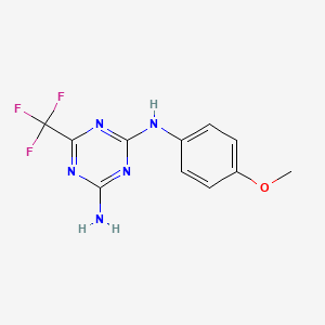 N-(4-methoxyphenyl)-6-(trifluoromethyl)-1,3,5-triazine-2,4-diamine