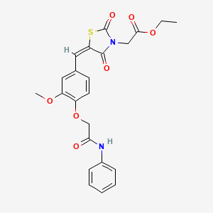 ethyl [(5E)-5-{3-methoxy-4-[2-oxo-2-(phenylamino)ethoxy]benzylidene}-2,4-dioxo-1,3-thiazolidin-3-yl]acetate