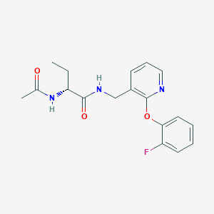 (2R)-2-(acetylamino)-N-{[2-(2-fluorophenoxy)pyridin-3-yl]methyl}butanamide