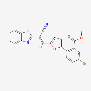 methyl 2-[5-[(E)-2-(1,3-benzothiazol-2-yl)-2-cyanoethenyl]furan-2-yl]-5-bromobenzoate