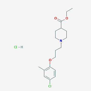 Ethyl 1-[3-(4-chloro-2-methylphenoxy)propyl]piperidine-4-carboxylate;hydrochloride