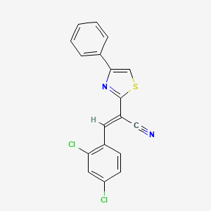 3-(2,4-dichlorophenyl)-2-(4-phenyl-1,3-thiazol-2-yl)acrylonitrile