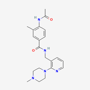 4-(acetylamino)-3-methyl-N-{[2-(4-methylpiperazin-1-yl)pyridin-3-yl]methyl}benzamide