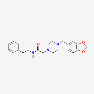 2-{4-[(2H-13-BENZODIOXOL-5-YL)METHYL]PIPERAZIN-1-YL}-N-(2-PHENYLETHYL)ACETAMIDE