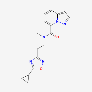 N-[2-(5-cyclopropyl-1,2,4-oxadiazol-3-yl)ethyl]-N-methylpyrazolo[1,5-a]pyridine-7-carboxamide