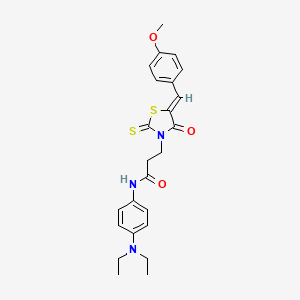 N-[4-(diethylamino)phenyl]-3-[5-(4-methoxybenzylidene)-4-oxo-2-thioxo-1,3-thiazolidin-3-yl]propanamide